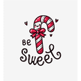 thumbnail image 2 of Be Sweet Candy Cane Youth White Crew Neck Short Sleeve Tee-Small, 2 of 4