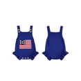 thumbnail image 2 of Miaouyo Baby Girl Knit Romper 4th of July Flag Sleeveless Jumpsuit for Newborn Toddler Cute Clothes, 2 of 8