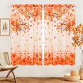 thumbnail image 1 of Fall Curtains for Living Room Maple Leaves Curtain 63 Inch Length 2 Panels Set Thanksgiving Curtains for Bedroom Rod Pocket Light Filtering Window Curtain for Dining Room, Autumn, 52"W x 63"L, 1 of 7