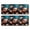 Baseballs and Flames Blue, variant on Baseballs and Auras Pattern Anti Fatigue Kitchen Rugs Set Of 2, Non Slip Washable Decorative Floor Mats for Sink Laundry and Home Use, 17"x47"