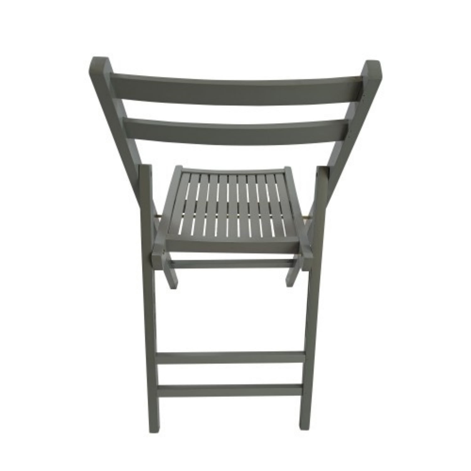 Folding Chairs Set of 4, Solid Wood Folding Chairs with Slatted Seat, Portable Event Chairs for Dining Room, Kitchen, Wedding & Party, Gray