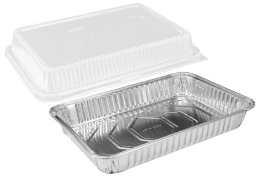 9*13 Inch Half Size 3500ml Aluminum Foil Pan/Tray with Plastic Lid - China  Aluminum Foil Container and Aluminum Foil Containers price