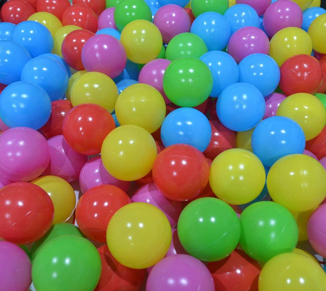 Toytexx 100 Pcs Safe Soft Plastic Play Balls Kids Plastic Playballs for
