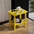 thumbnail image 3 of Wildridge Classic Side Table, Lemon Yellow - Outdoor Weather Resistant Recycled Plastic Furniture for Patio, 3 of 4