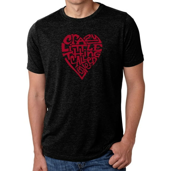 LA Pop Art Men's Premium Blend Word Art T-shirt - Crazy Little Thing Called Love