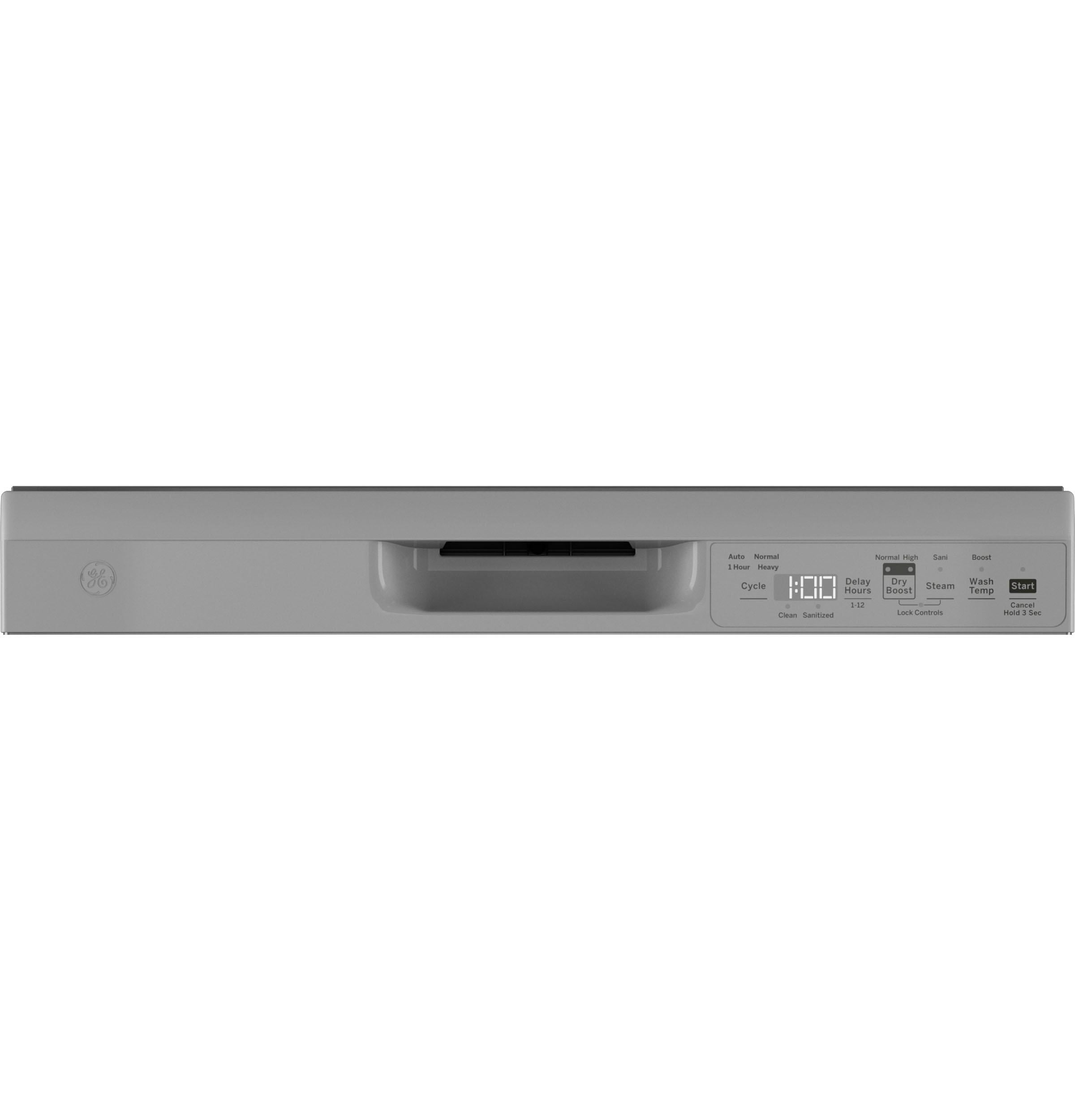 GE Front Control with Plastic Interior Dishwasher Sanitize Cycle & Dry Boost - GDF550PSRSS