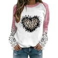 thumbnail image 2 of Bjutir Valentines Day Women Tops Casual Printed Round Neck Long Sleeve Sweatshirt Top, 2 of 4