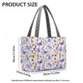 thumbnail image 7 of Pzuqiu Floral Butterfly Print Large Capacity Quilted Tote Bag Women Soft Lightweight Work Tote Bag for Travel Daily Casual Puffer Shoulder Handbag for Everyday Use, 7 of 7
