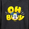 thumbnail image 3 of Disney - Oh Boy Mickey Face - Women's Lightweight French Terry Long Sleeve Shirt, 3 of 5