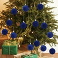 thumbnail image 1 of Seyotauo 16 Pcs Velvet Christmas Ball Ornaments -Flocked Shatterproof Christmas Tree Decorations Plastic Xmas Decorative Hanging Ornaments for Xmas Home Decor,4 Style, 1 of 7
