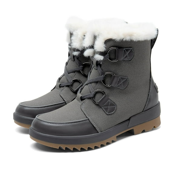 BURUDANI Women Ankle Winter Boots Snow Boots For Outdoor Hiking Walking