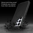 thumbnail image 4 of Petocase for Samsung Galaxy S25 Ultra Case,Compatible with MagSafe,Military Grade Drop 3 Layer Protection Rugged Case,Magnetic Phone Cover for Galaxy S25 Ultra,Black, 4 of 7