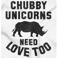 thumbnail image 2 of Chubby Unicorns Need Love Too Rhino Women Crewneck Sweatshirt Brisco Brands S, 2 of 6