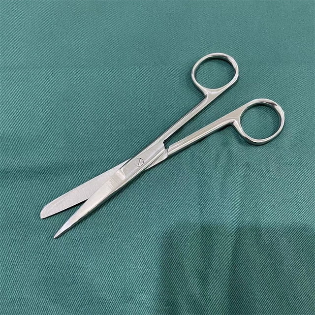 Tijeras de acero inoxidable, tijeras para retirar gasas quirúrgicas, tijeras de disección de laboratorio, 14 cm