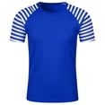 thumbnail image 4 of Mens Tee Casual Carnival Print Short Sleeve Breathable Mens Knit Tops,Blue,XL, 4 of 4