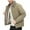 Khaki, variant on Men's Winter Jacket with Detachable Hood, Heavy Duty Insulated Parka with Half-Zip Pullover, Windproof Turn-Down Collar, Wide-Waisted Warm Outerwear for Extreme Cold Weather