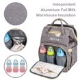 thumbnail image 4 of Mochila para pañales GreenTaya, grande, impermeable, gris con USB, 4 of 7