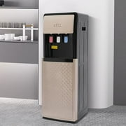 Bottom Loading Water Cooler Dispenser, 3 Temperature Settings-Hot, Cold & Room Water, Hot&Cold Standing Water Dispenser with Over-Temperature Protection, Holds 3 or 5 Gallon Bottle