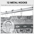 thumbnail image 5 of Grey Moroccan Shower Curtains for Bathroom Elegant Grey and White Paisley Shower Curtain Set with Hooks Light Grey Gray Bathroom Shower Curtain Hotel Grade Water Repellent Bath Curtain 72x72 Inch, 5 of 6