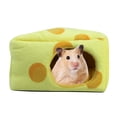 thumbnail image 4 of Nido cálido para dormir con forma de queso para hámster, cueva cálida para el invierno, suministros para mascotas, 4 of 10