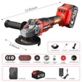 thumbnail image 7 of Electric Brushless Cordless Angle Grinder, 21V 8Ah Angle Grinder Tool Cutting Tool with 2 Batteries, Charger, and 5 Types Cutting Discs for Cutting, Polishing, Grinding, and Rust Removal, 7 of 7