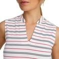 thumbnail image 2 of PUMA Women's Volition Striped Sleeveless Golf Polo (Bright White, XXL), 2 of 3