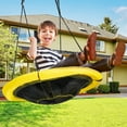 thumbnail image 2 of Costway 40'' Nest Tree Swing Round Swing w/ Adjustable Hanging Ropes & Oxford Waterproof Cloth Outdoor Swing, 2 of 9