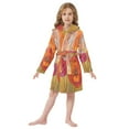 thumbnail image 6 of FORMRS Kids Bathrobe Unisex Hooded Robe Toddler Pajamas Sleepwear, Size 4-6T, Orange Abstract Floral, 6 of 7