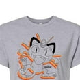 thumbnail image 3 of Pokémon - Meowth - Juniors Cropped Cotton Blend T-Shirt, 3 of 5