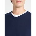 thumbnail image 4 of Free Assembly Men's Cozy Yarn Everyday V-Neck Sweater with Long Sleeves, Size XS-3XL, 4 of 5