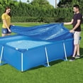 thumbnail image 2 of Cubierta para piscina, cubierta para piscina con marco y cuerdas - Cubierta rectangular impermeable de polietileno resistente a los rayos UV (119'', 79'')..., 2 of 5