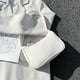 thumbnail image 2 of Bolso de hombro pequeño elegante simple para mujer bolsos de mano de color puro (blanco), 2 of 5