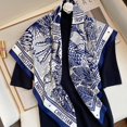 thumbnail image 2 of Bufanda de seda 2022 de 90x90cm para mujer, pañuelo grande con estampado de marca de lujo, Hijab, chal, foulard, envoltura de silenciador qiuyongming unisex, 2 of 2