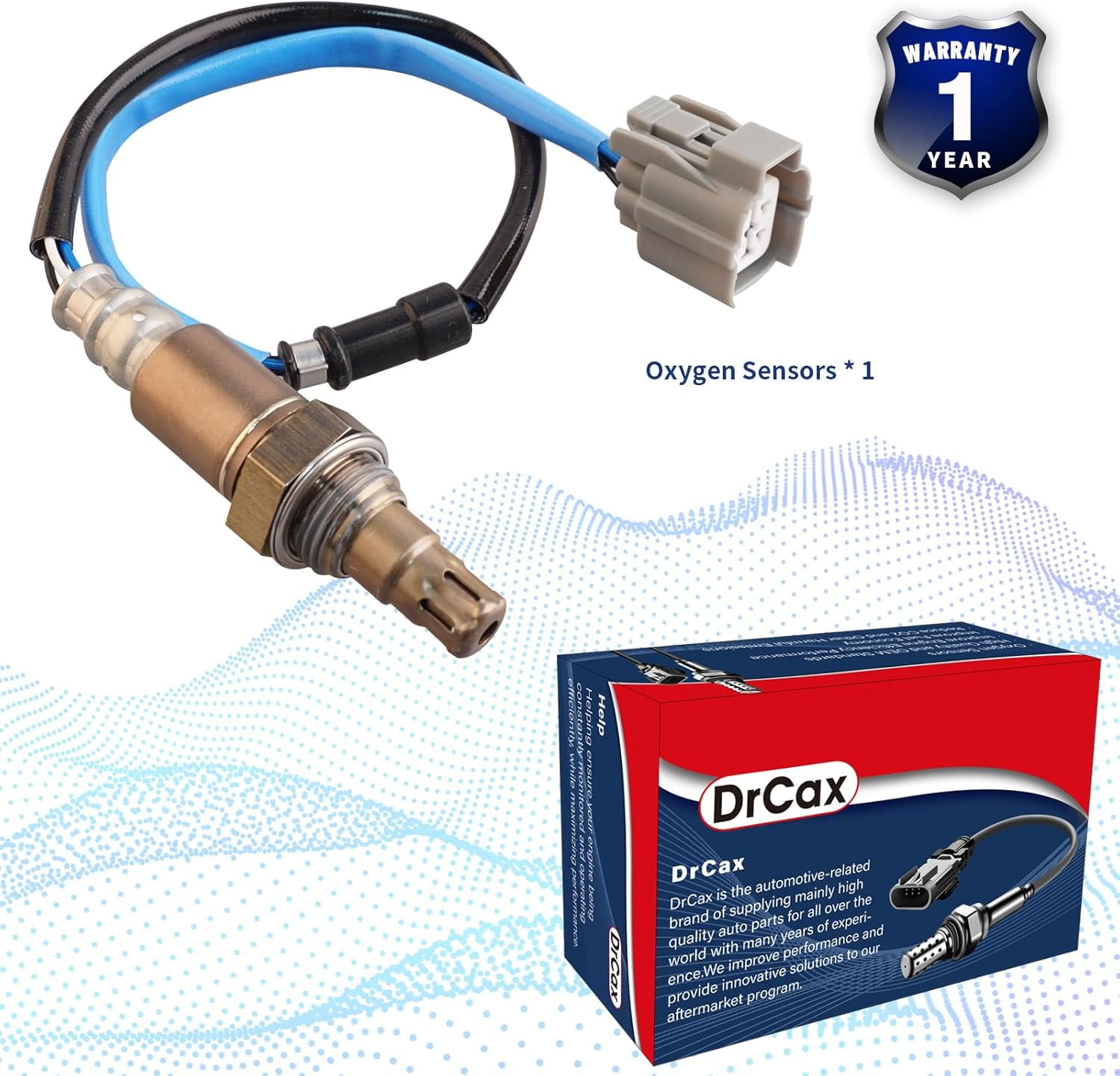 DrCax 234-9040 Oxygen O2 Sensor Upstream Heated Air Fuel Ratio 250-54045 Compatible with Honda Accord 2.4L L4 2003 2004 2005 2006 2007 Replace 36531-RAA-A01 36531-RAA-A02