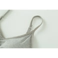 thumbnail image 4 of SMihono Everyday Basic Bra Comfort Cami Tank Bralettes for Women Adjustable Straps Bralette Padded Seamless Workout Bralette Gray XL, 4 of 5