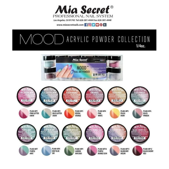 Mood Nail Art Powder Collection (12PC)