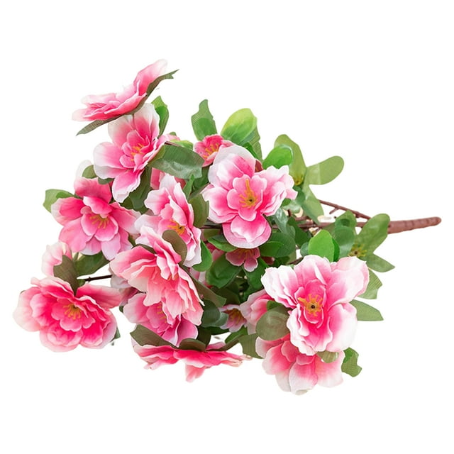 Limorve Realistic Artificial Flower Vivid Decorative Table Centerpieces Simulation Rhododendron Shooting Props Pink