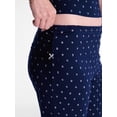 thumbnail image 4 of No Boundaries Cotton Blend Jersey Sleep Foldover Pants, 31'' Inseam, Women’s XXS-3X, 4 of 5