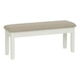 thumbnail image 1 of Linon Jane Storage Bench Light Tan Padded Seat and Vanilla White Painted Wood, 1 of 29