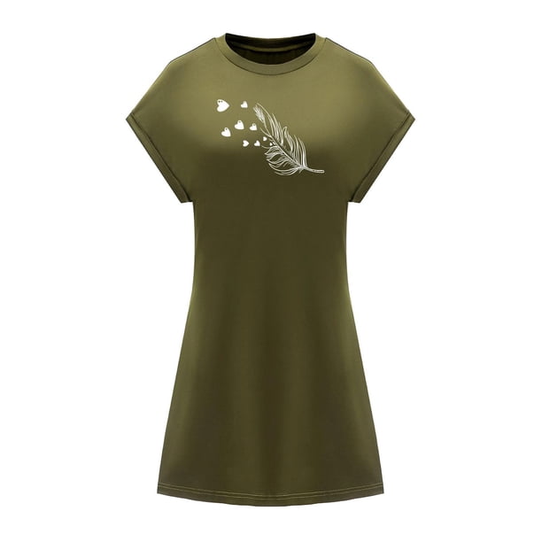 Vestido corto de verano para mujer, vestido de línea A para vacaciones, caminar, trabajo SG