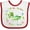 White and Red, variant on Inktastic Praying Mantis with Flowers and Leaves Boys or Girls Baby Bib