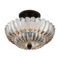 thumbnail image 5 of Quoizel Whitecap Medium Semi Flush Mount in Mottled Cocoa, 5 of 5