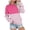 Hot Pink D, variant on Ashirexll Crewneck Sweatshirts Women, Fall Sweatshirts for Women, Ladies' Fashion Color Patchwork Long Sleeve Blouse Round Neck Casual Sweatshirt