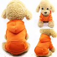 thumbnail image 2 of Sudadera con capucha para gatos, ropa de algodón para perros con abrigo de invierno y bolsillo exterior (naranja), 2 of 5