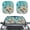 Beach Starfish Seashell, variant on Xoenoiee Galaxy Deer Butterfly Print Windshield Sunshade, Foldable 2 Pack Car Front Window Sun Shade, Blocks UV Rays Sun Visor, Universal Size Car Accessories Interior