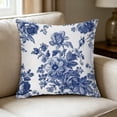 thumbnail image 2 of Ouuluon Pillow Covers Soft Pillow Case, Blue Printed Cushion Case for Living Room Sofa Bedroom Waist Back Support Home Decor, 2 of 7