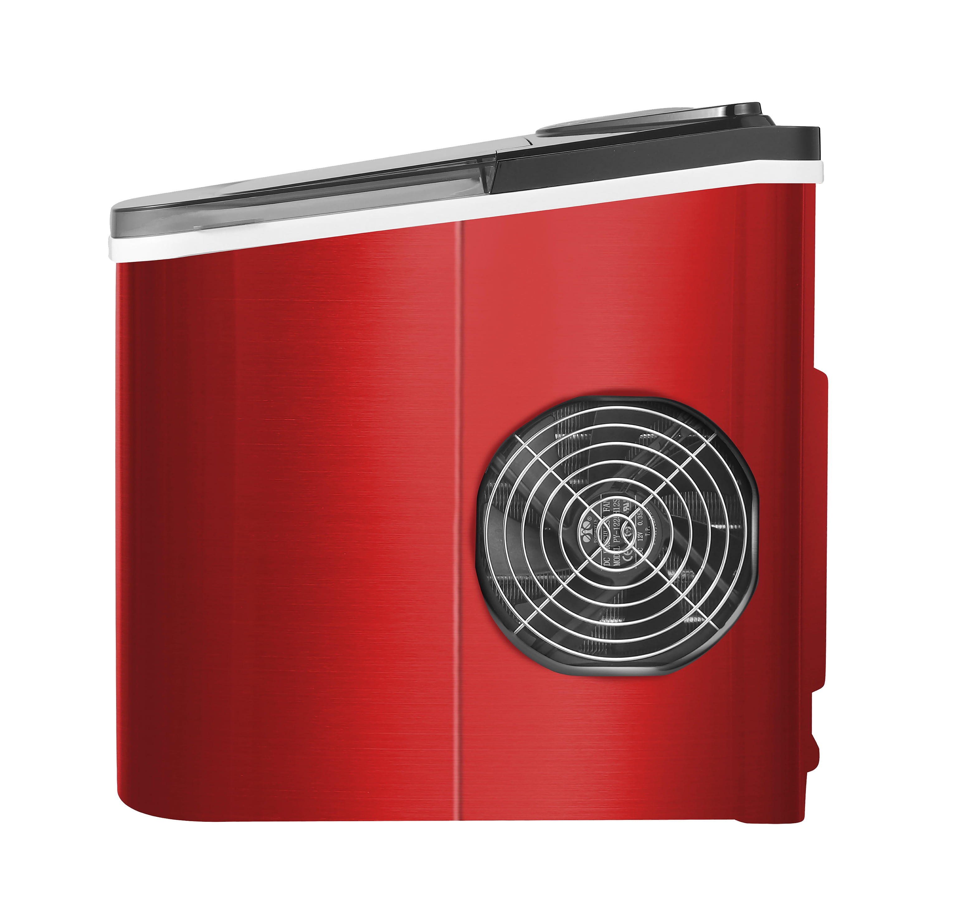 Frigidaire 26 Lbs. Countertop Ice Maker, Bullet Shaped Ice, Red Stainless Steel