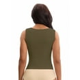 thumbnail image 2 of Unique Bargains Square Neck Sleeveless Tank Camisoles L Green, 2 of 6