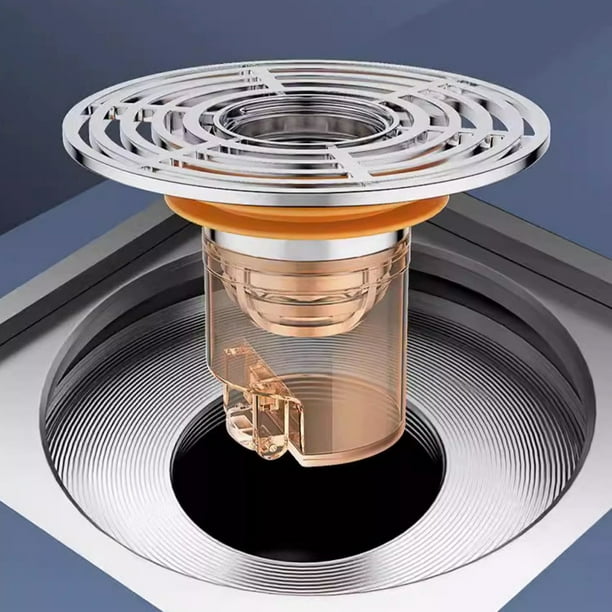 Trampa magnética para olores con cierre automático, desagüe para el suelo de la ducha, colador de pelo ABS, tapón de olores para desagüe de suelo para cocina, salida de drenaje para baño