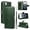 Darkgreen, variant on for iPhone 16e Wallet Case, PU Leather Flip Cover with Kickstand, Magnetic Closure Wrist Strap 3 Card Slots & 1 Cash Pocket Shockproof Full Body Protection for iPhone 16e, Black